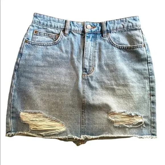 Billabong Distressed Denim Skirt size 28 - Picture 1 of 6